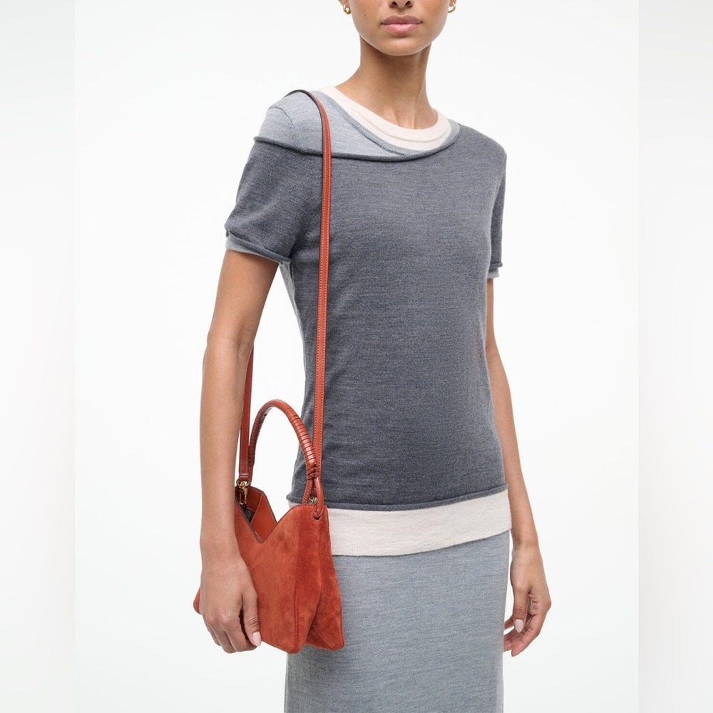 STAUD Suede Valerie Bag - Auburn - Price Firm - Picture 7 of 16